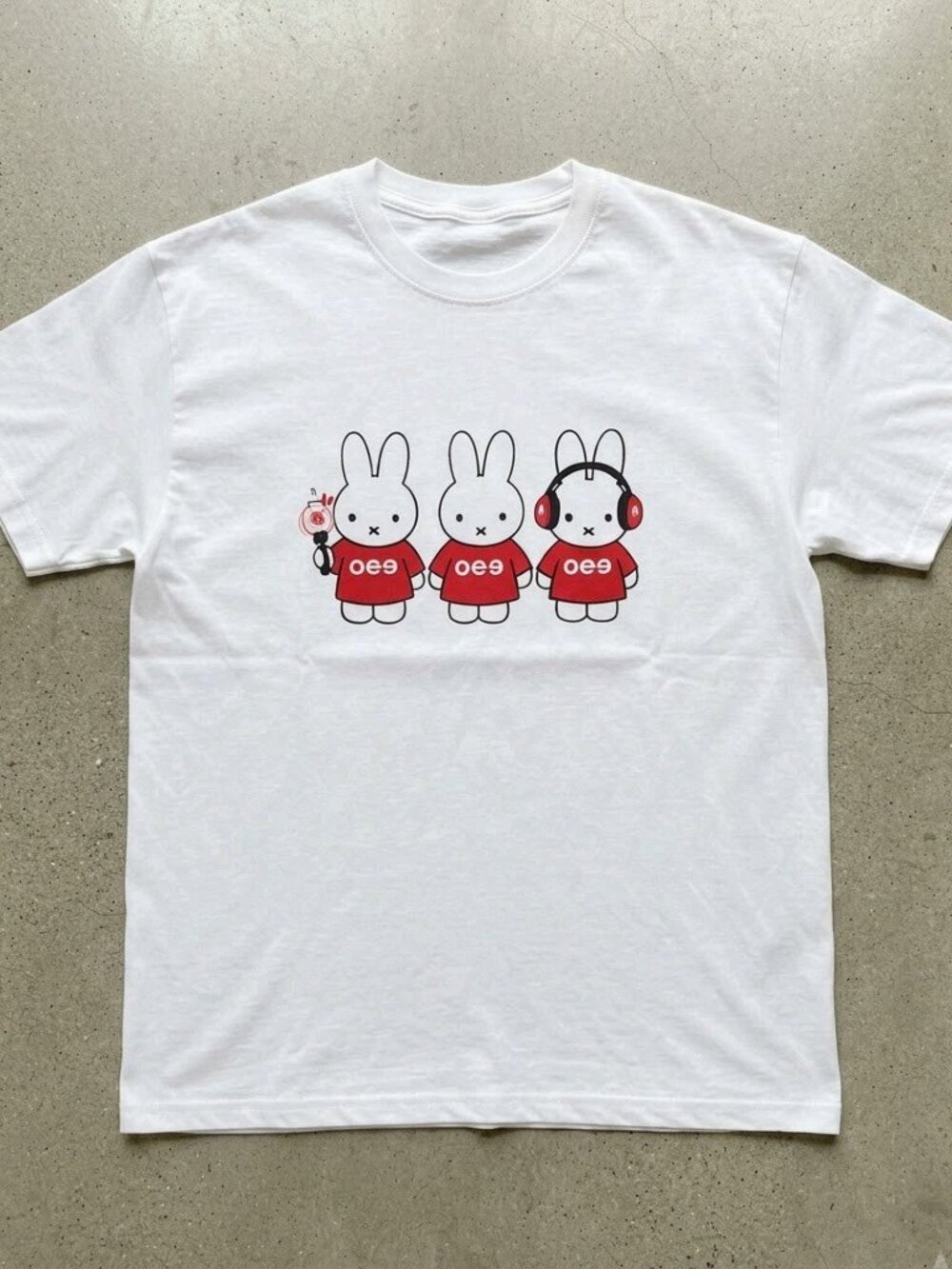 BTS Miffy Arirang Inspired Minimalist Cute White T-Shirt S-4XL